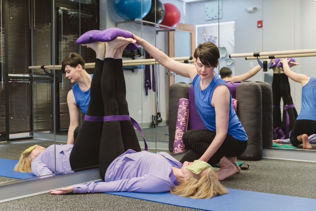 Photo of a physical therapy session for female pelvic pain.
